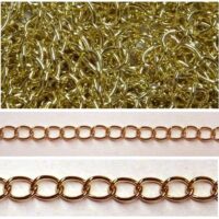 Catena allungamento, maglia mm 6 x 4,3 oro,  vendita a multipli di 50 cm