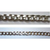 Catena alluminio grumette  mm 13,5x9 argento,  vendita a multipli di 50 cm
