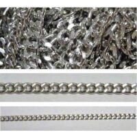 Catena allungamento in alluminio, maglia mm 4 x 3 colore argento,  vendita a multipli di 50 cm