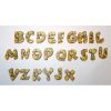 Bottone in legno "lettere fiorate"