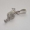 Charme in argento 925 ciondolo "gomitolo e ferri" cm 1,9 x 0,7 by roberta dazzini - immagine 2