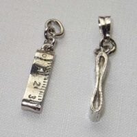 Charme in argento 925 ciondolo "centimetro piegato" cm1,9 x 0,5 by roberta dazzini
