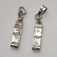 Charme in argento 925 ciondolo "centimetro piegato" cm1,9 x 0,5 by roberta dazzini