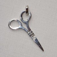 Charme in argento 925 ciondolo "forbici ricamo classico" cm 3,1x 1,7 by roberta dazzini