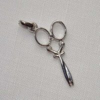 Charme in argento 925 ciondolo "forbici ricamo" cm 2,6 x 1,3 by roberta dazzini
