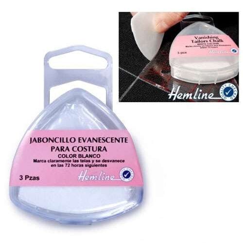 Gesso per sarti evanescente, colore bianco  hemline 3 pezzi