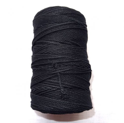 COTONE MACRAME' mm 2,5/ mt 260, NERO 100% cotone