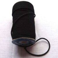 Cordino nero opaco 3mm/ 32 ply-gr200/mt 48, 100% poliestere