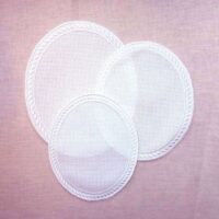 Inserto ovale in tela aida cm 13,5 x 11 bianco