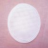 Inserto ovale in tela aida cm 17 x 14 bianco - immagine 2