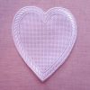 Inserto cuore in tela aida cm 15 x 13 bianco - immagine 2