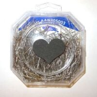 Spilli in acciaio al carbonio extra fini mm 0,50 x 30 gr 100 con cuore puntaspilli