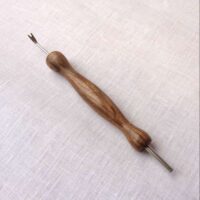 Toglispilli doppio in legno di noce