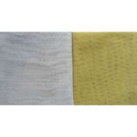 Tulle bobinet cotone grigio argento-senape dorato, 8 buchi/1cm pezzi già tagliati