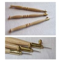Uncinetto luneville varie misure  70-80-100 ( supporto+1 uncinetto) tombolo e disegni, made in italy