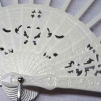 Struttura ventaglio legno bianco cm 43
