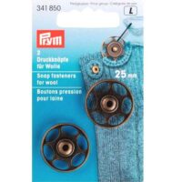 Bottoni a pressione prym 341850, diametro mm 25  colore oro brunito 2 bottoni