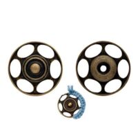Bottoni a pressione prym 341850, diametro mm 25  colore oro brunito 2 bottoni