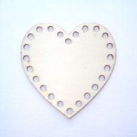 Floss organiser portafili in legno da personalizzare, cuore 24 fori cm 10