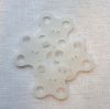 6 floss organiser, quadratino portafili in plastica 4 fori, tombolo e disegni
