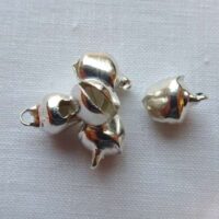 Campanellini mm 6 x 8  colore argento, 100 pezzi