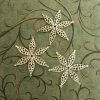 Stellina 6 punte filigrana in metallo mm 30, argento brillante 5 pezzi