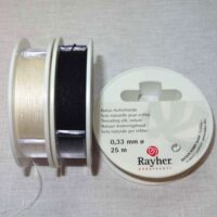 Filato di seta naturale per infilare perle mm 0,33/ mt 25