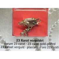 Chiusura dorata 23 karati, 1+1 attacchi/cm 1,3 x 0,7