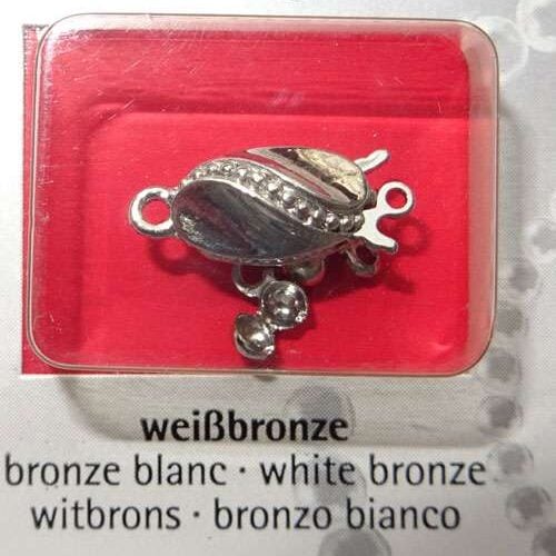 Chiusura bronzo bianco 1+1 attacchi/cm 1,3 x 0,7