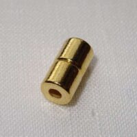 Chiusura con calamita senza occhiello, cilindro  colore oro o argento, cm 0,9 x 0,5