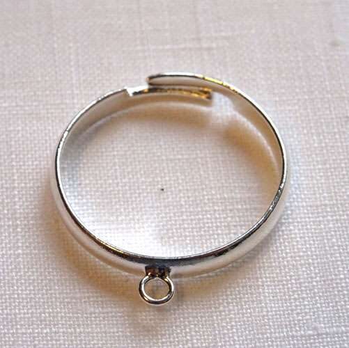 Anello regolabile con 1 anellino  da cm 1,7 a 2,3