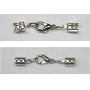 Fermaglio per capelli, colore argento cm 10 x 1,1