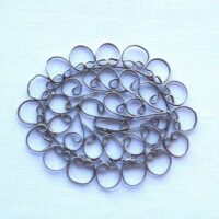Filigrana ovale  cm 5,2 x 4,2 x 0,15 colore argento