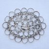 Filigrana ovale  cm 5,2 x 4,2 x 0,15 colore argento