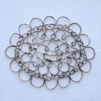 Filigrana ovale  cm 5,2 x 4,2 x 0,15 colore argento