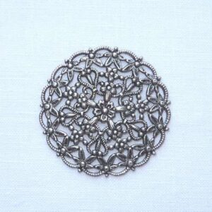 Spillone decorativo, struttura per spilla cm 13,5 fiore con brillantino by roberta dazzini