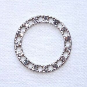 Spillone decorativo, struttura per spilla cm 13,5 fiore con brillantino by roberta dazzini