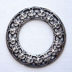 Spillone decorativo, struttura per spilla cm 13,5 fiore con brillantino by roberta dazzini