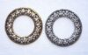 Anello forato tondo trifoglio  cm 3,2 x 0,7 x 0,2 colore oro - immagine 2