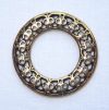 Anello forato tondo trifoglio  cm 3,2 x 0,7 x 0,2 colore oro