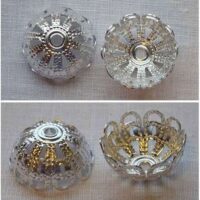Cappetta filigrana in metallo mm 14 foro mm 1,2 argento brillante 8 pezzi