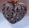 Cuore in metallo ciondolo "cuore cashmere" con sonaglio cm 4,6 x 4,4 x 1,95 argento - immagine 3