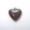 Cuore in metallo ciondolo "acanto" cm 3,4 x 3,4 x 1,7 colore argento - immagine 4