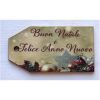 Etichette in legno decorato " buon natale " cm  8,7 - immagine 2
