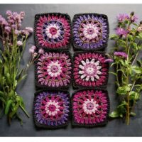 Fleurs sauvages au crochet, versione granny, virpi marjaana siira