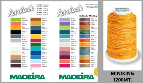 AEROLOCK MADEIRA NM 125, MINIKING 1200 metri, TINTA UNITA E MULTICOLOR