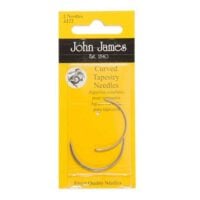 Aghi curvi senza punta tapestry, per tappeti e arredamento, 2 misure john james