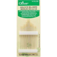 Aghi milliners con cruna tonda dorata misti 3/9 clover 236