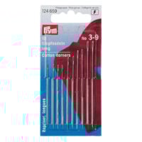 A196 Aghi rammendo con cruna lunga, prym 124659 cotton darners misti n° 3/9