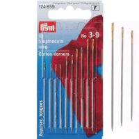 Aghi rammendo con cruna lunga e dorata,  prym  cotton darners misti n° 3/9